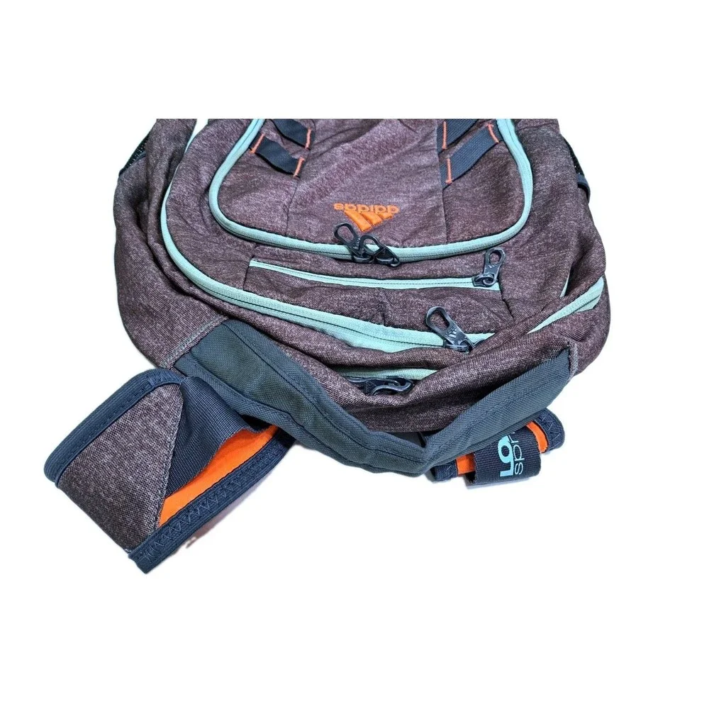 Adidas Load Spring Student Collegiate BackPack Bag Brown Orange Black School